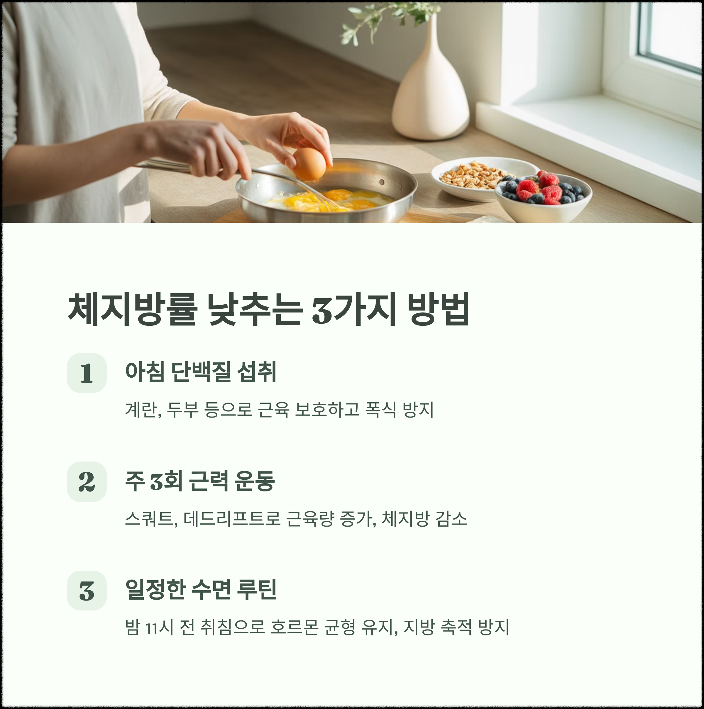체지방률 낮추는 3가지 방법