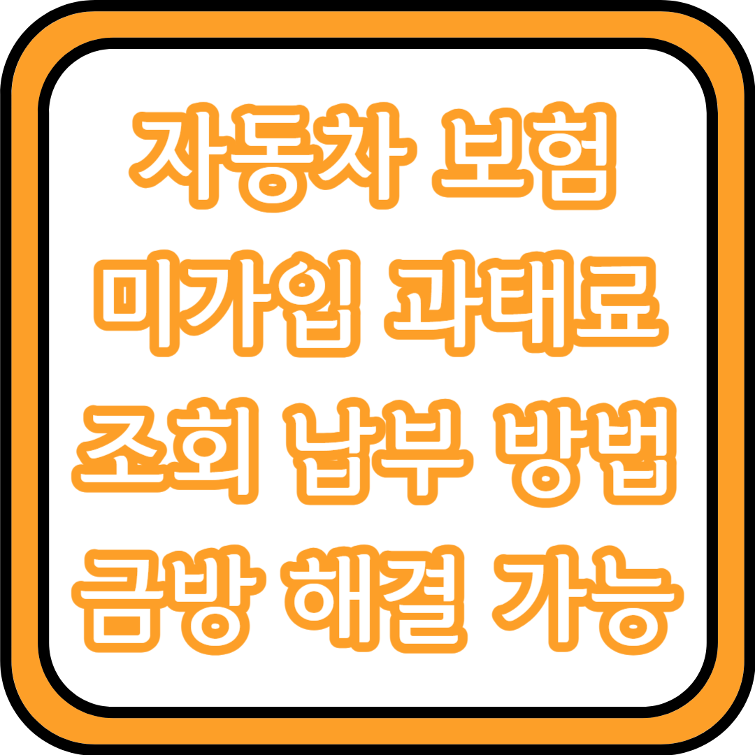 자동차 보험 미가입 과태료