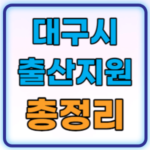 대구시 자치구 출산지원금 출산장려금 알아보기 총정리