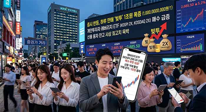 상승하는 주식 그래프를 보면 좋아하는 사람들 모습.