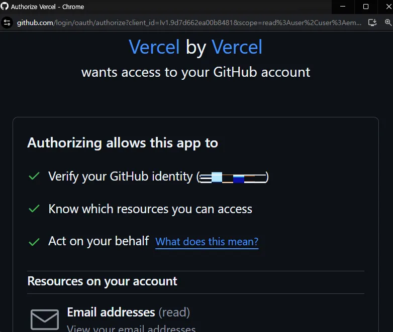 Vercel Import Git Repository GitHub Account