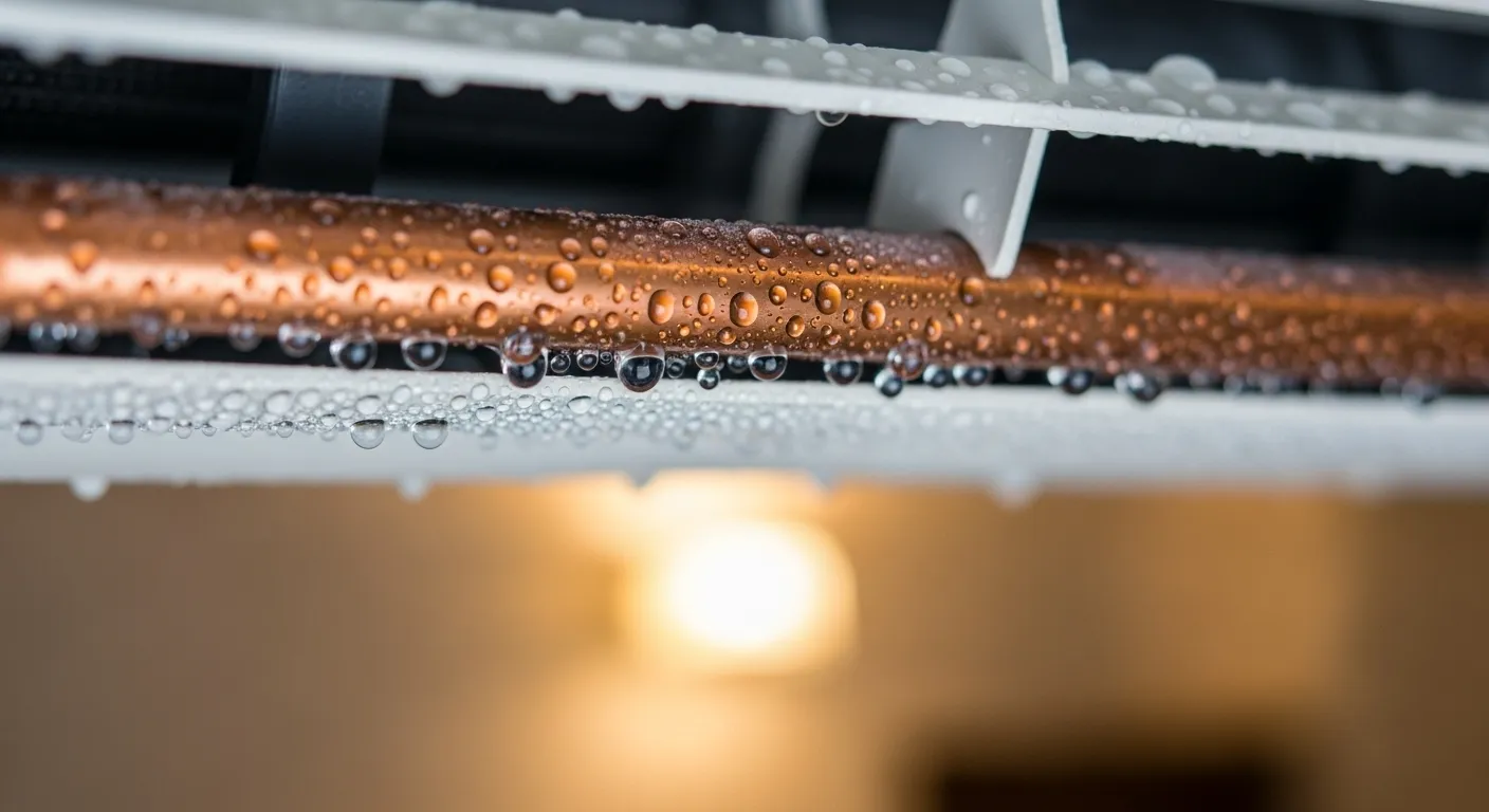 에어컨 냉매관 겨울 결로