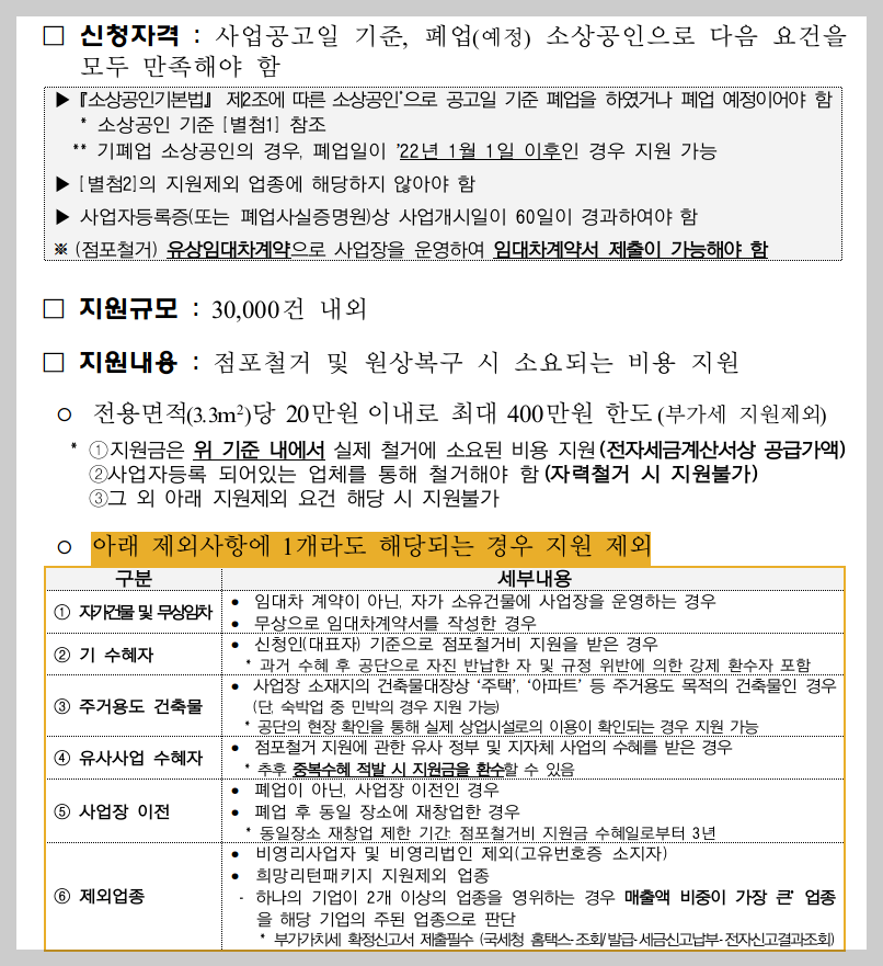 2025년 소상공인 원스톱 폐업지원! 희망리턴패키지로 새출발!