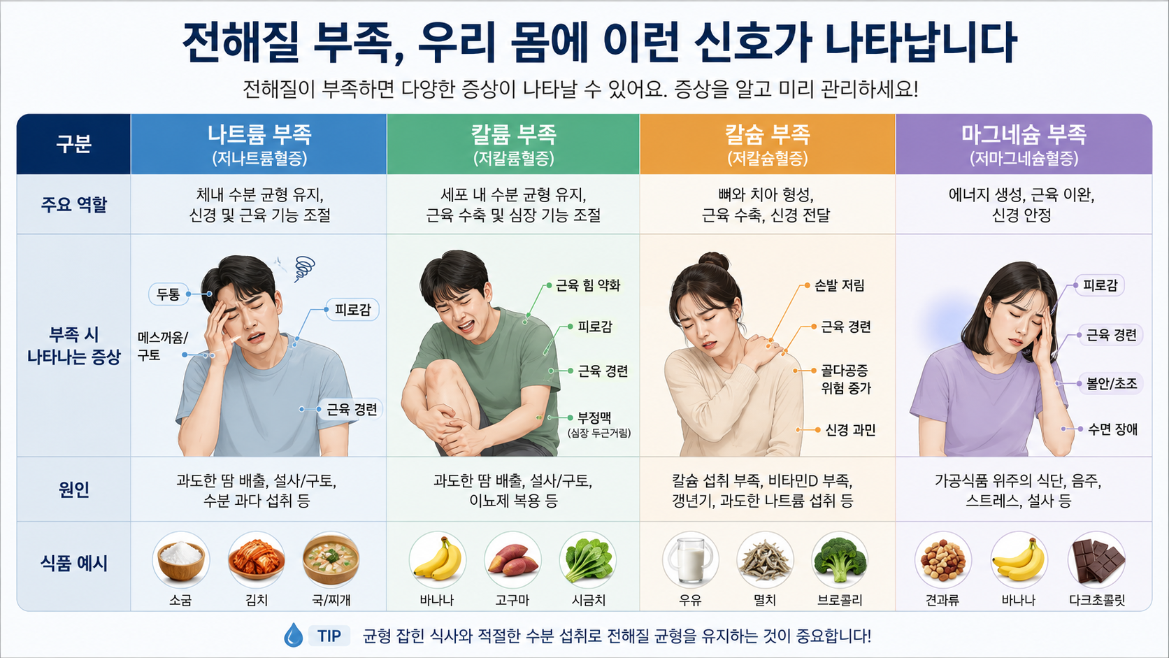 땀을 많이 흘린 날,물만 마시면 안 되는 이유