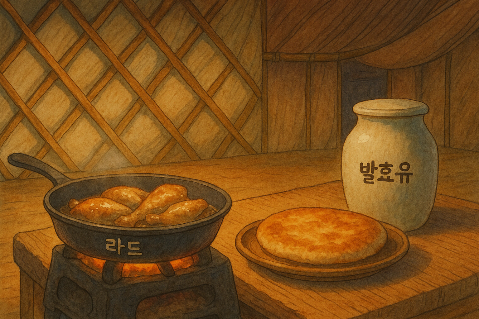 “리듬으로 고기를 익히는 유목민의 부엌”