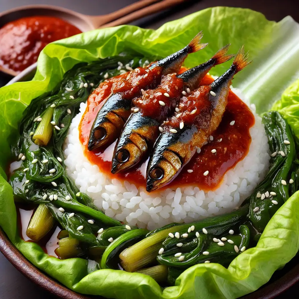 멸치 쌈밥