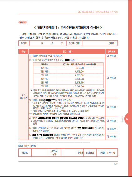  청년내일저축계좌 제출서류 발급방법 