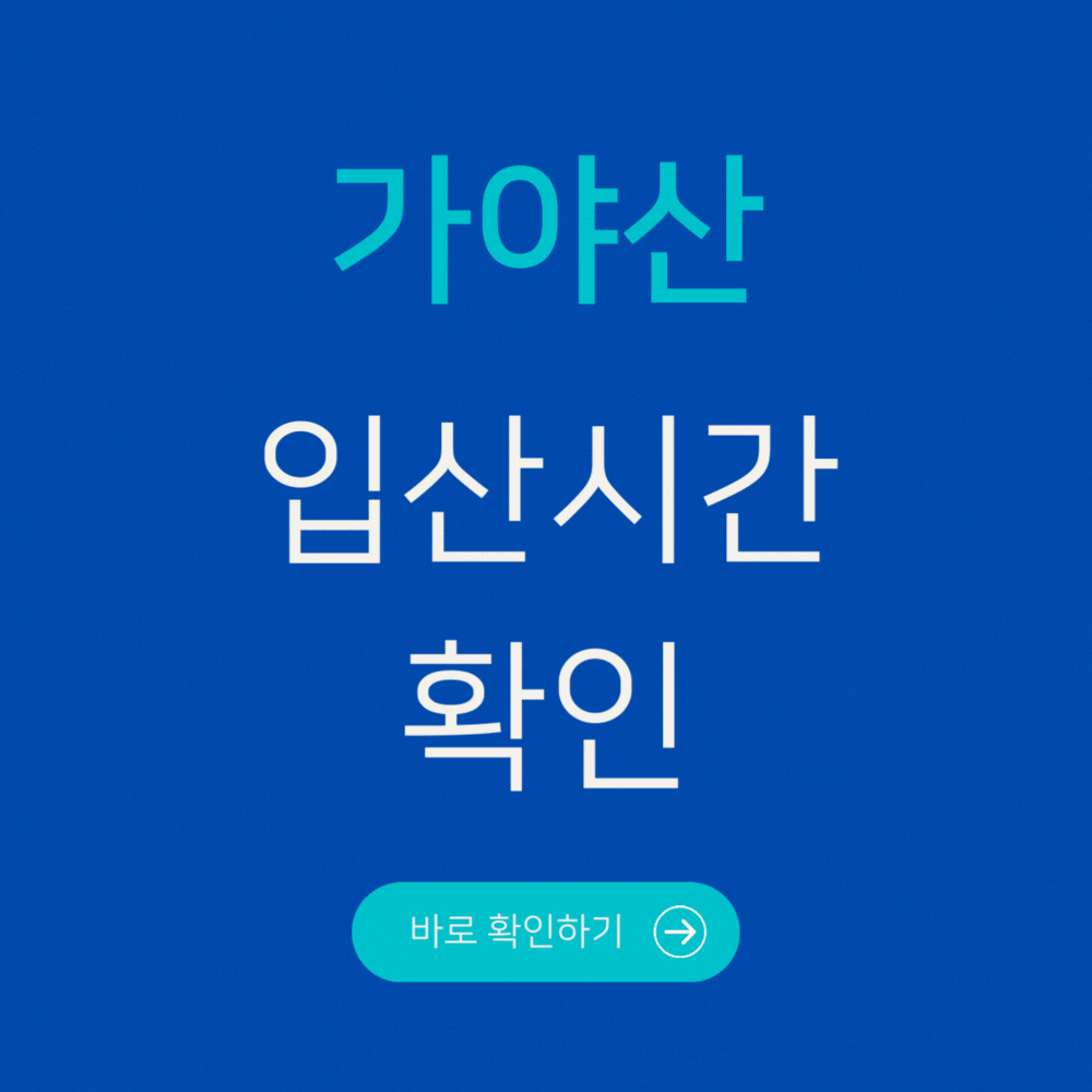 가야산 입산시간 확인