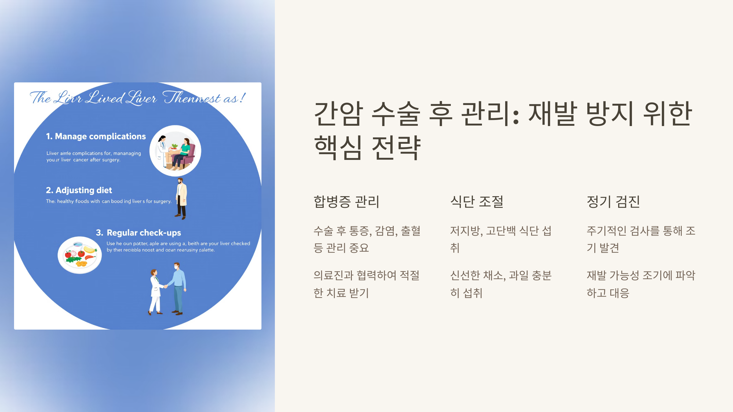 간암 수술 후 관리와 재발 방지 방법