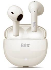 브리츠 블루투스 V5.3 ENC 노이즈 캔슬링 무선 이어폰, 아이보리