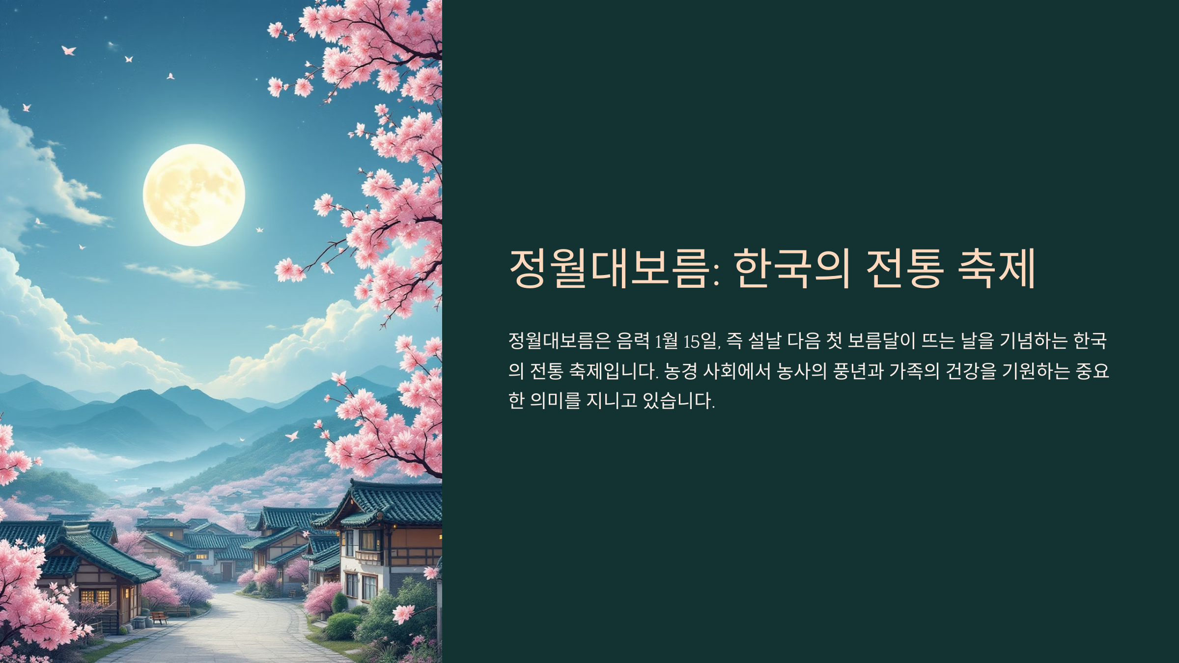 정월대보름의 유래와 풍습