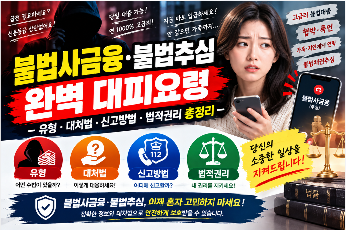 불법사금융&middot;불법추심 완벽 대피요령 &ndash; 유형&middot;대처법&middot;신고방법&middot;법적권리 총정리