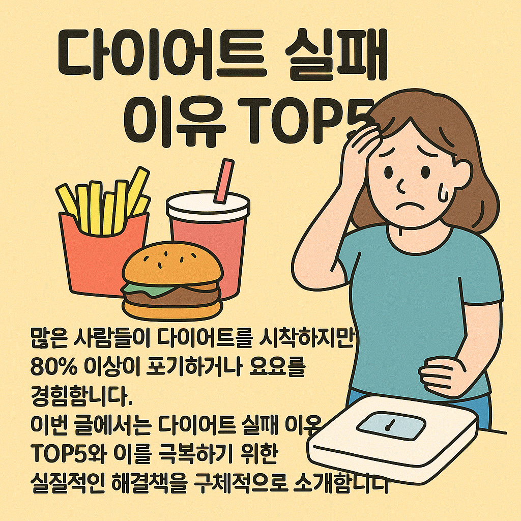 다이어트 실패 이유 TOP5와 해결책