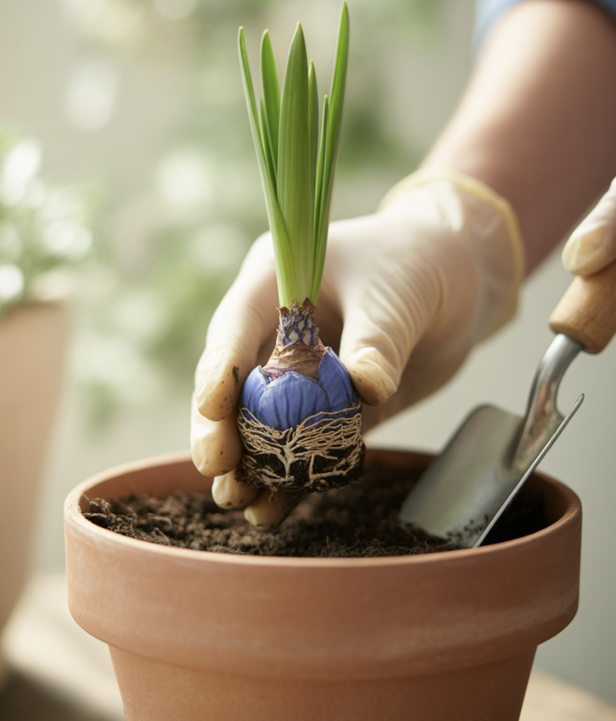 심는 깊이, '구근 높이의 2배'