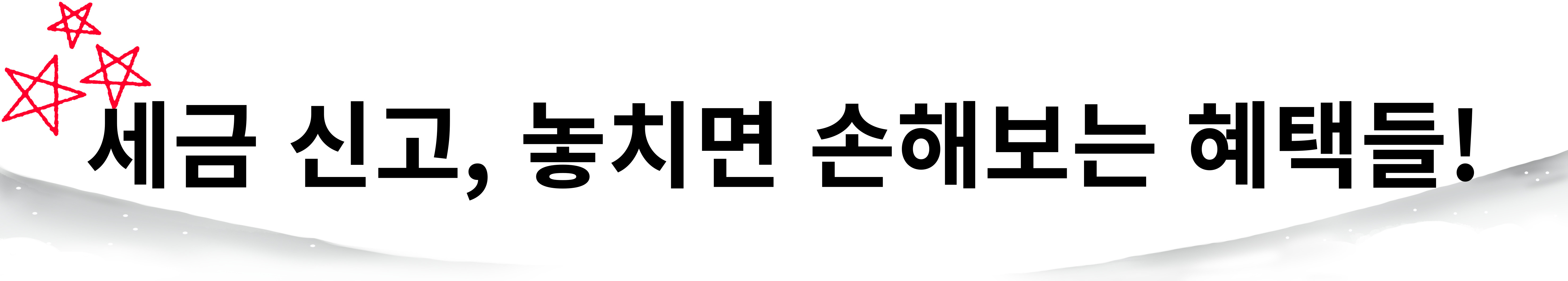 세금 신고, 놓치면 손해보는 혜택들!