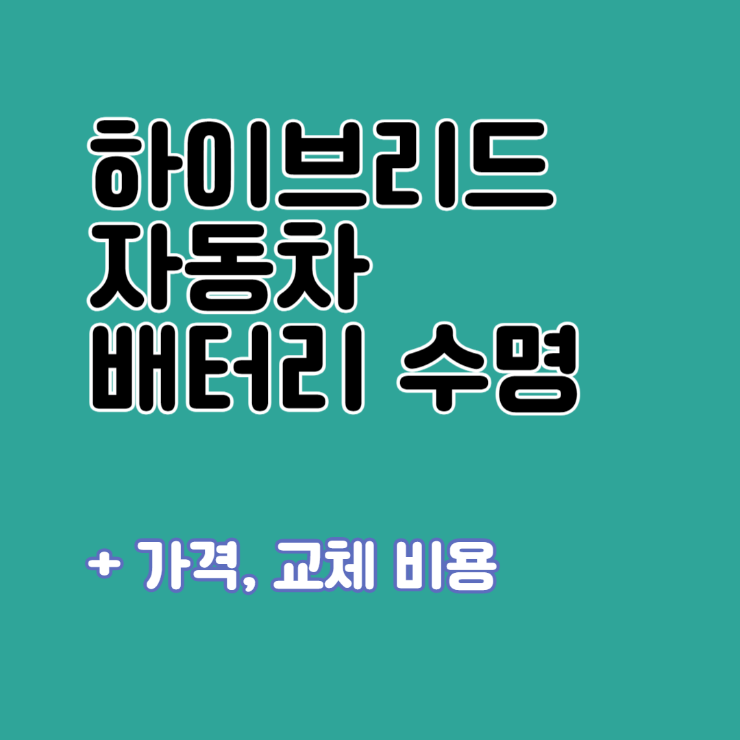 하이브리드 자동차 배터리 수명