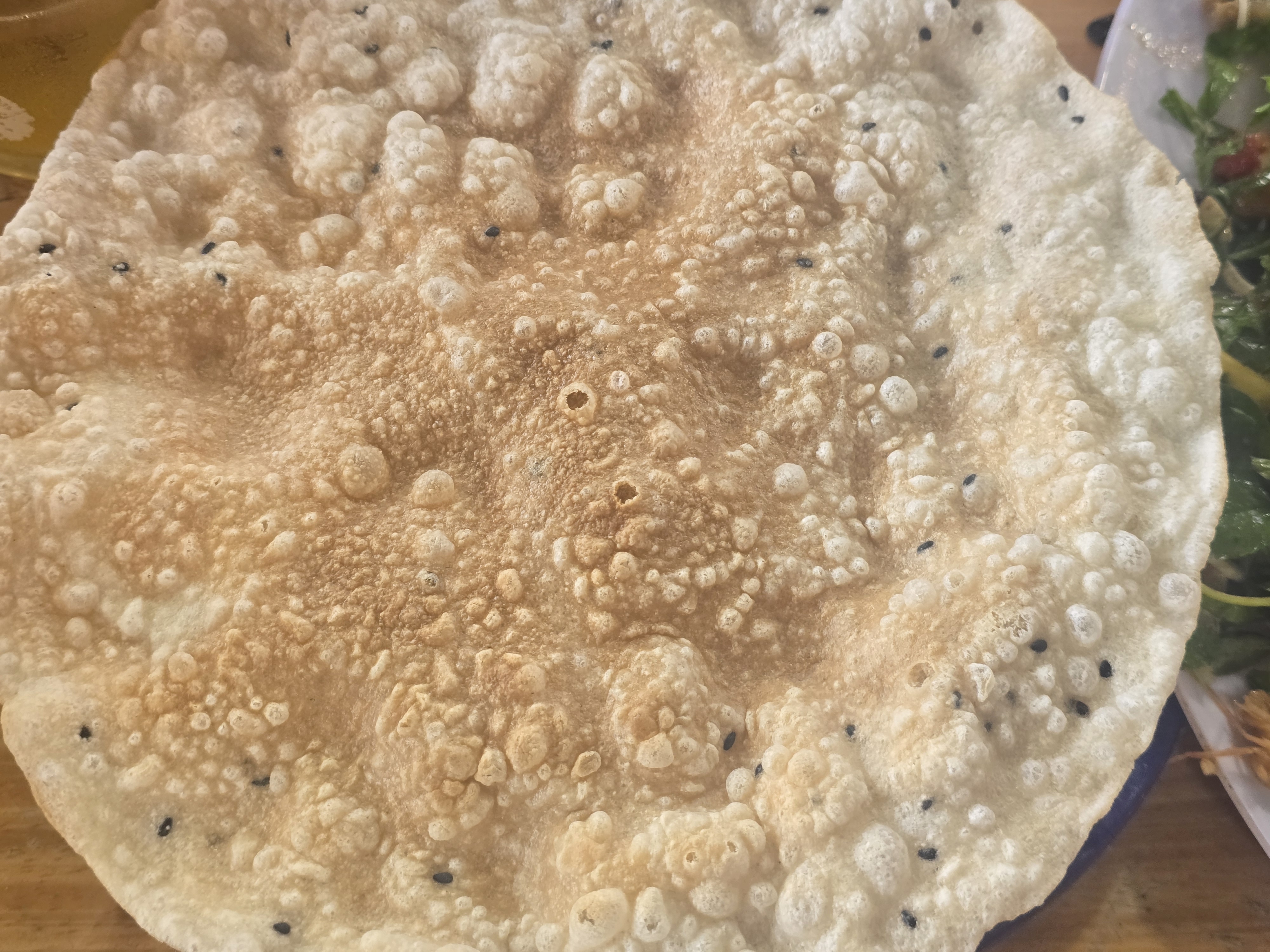 베트남 바인짱 바삭하게 구운 쌀전병 클로즈업