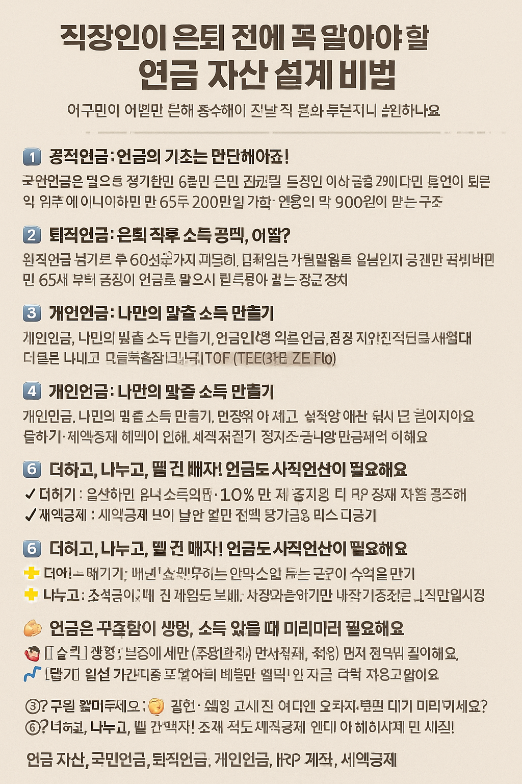 직장인이 은퇴 전에 꼭 알아야 할 연금 자산 설계 비법