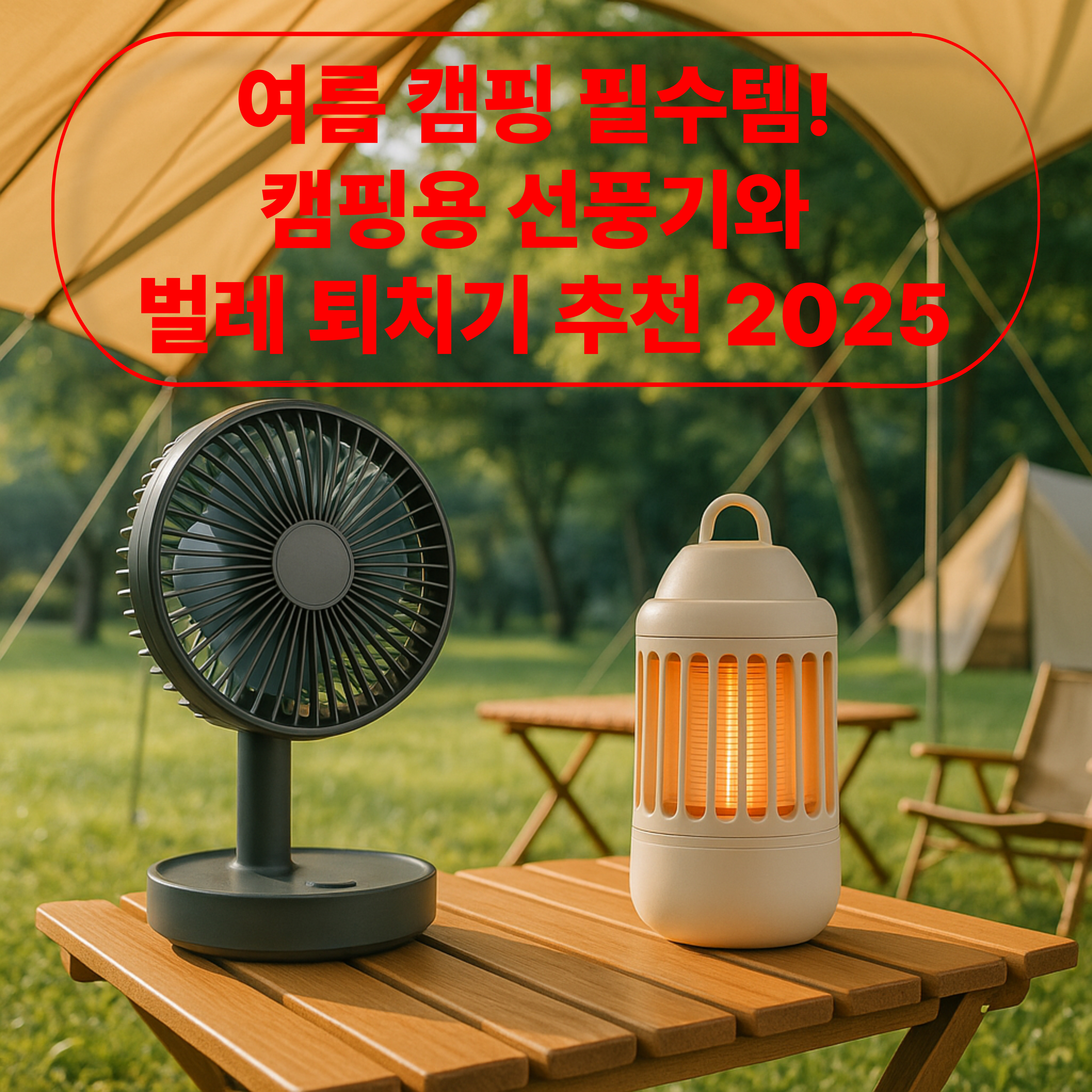 여름 캠핑 필수템! 캠핑용 선풍기와 벌레 퇴치기 추천 2025
대표이미지