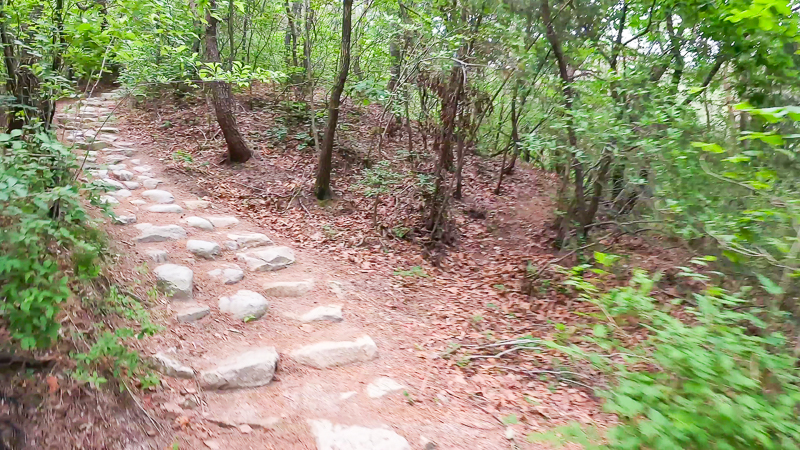 등산로 돌계단 구간