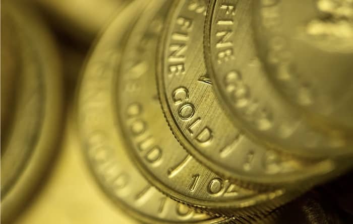 Gold futures gained 0.8% to about $3,545 a troy ounce. Photo: Chris Ratcliffe/Bloomberg News