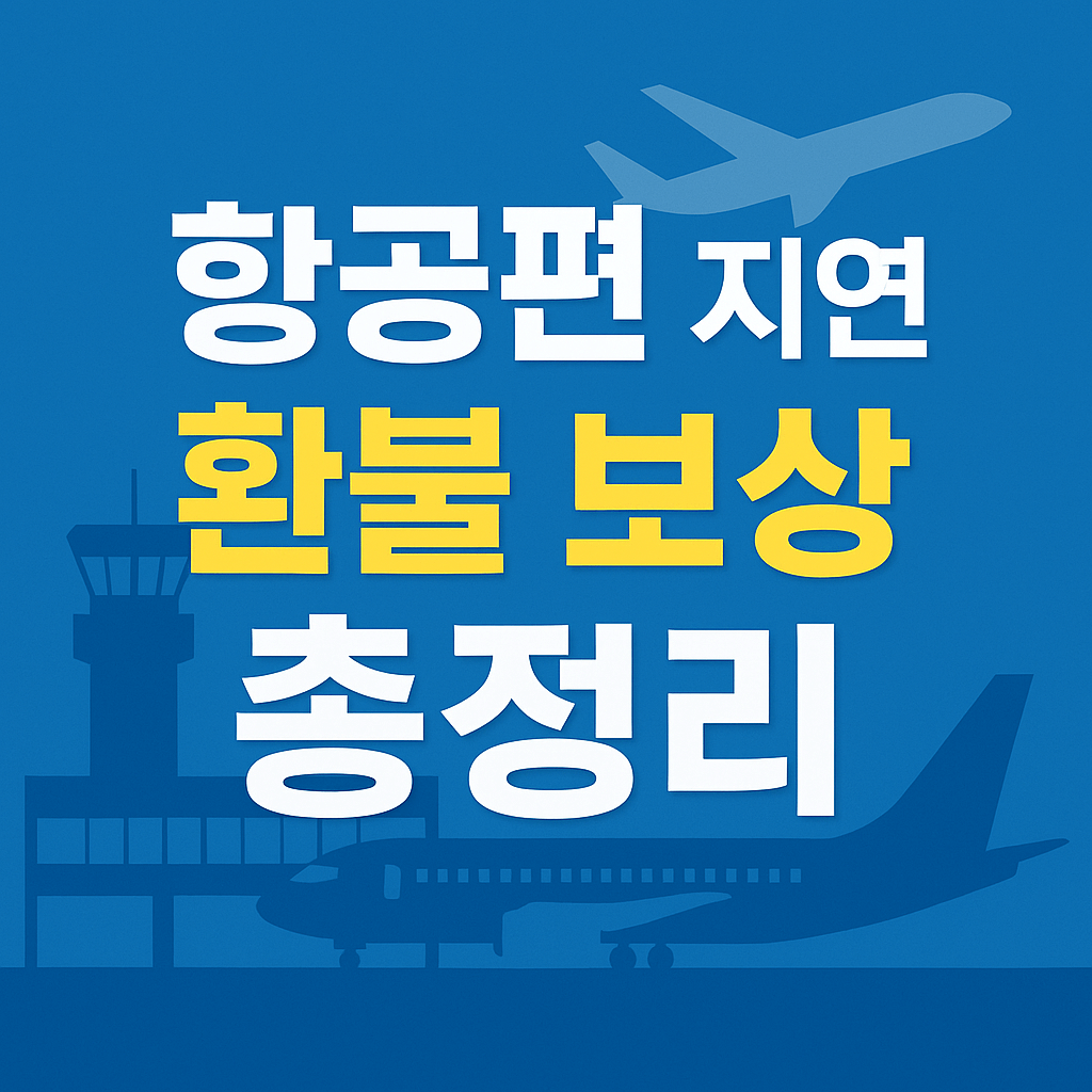 항공편 지연·결항 시 보상기준 총정리 (국내선·국제선 최신 가이드)