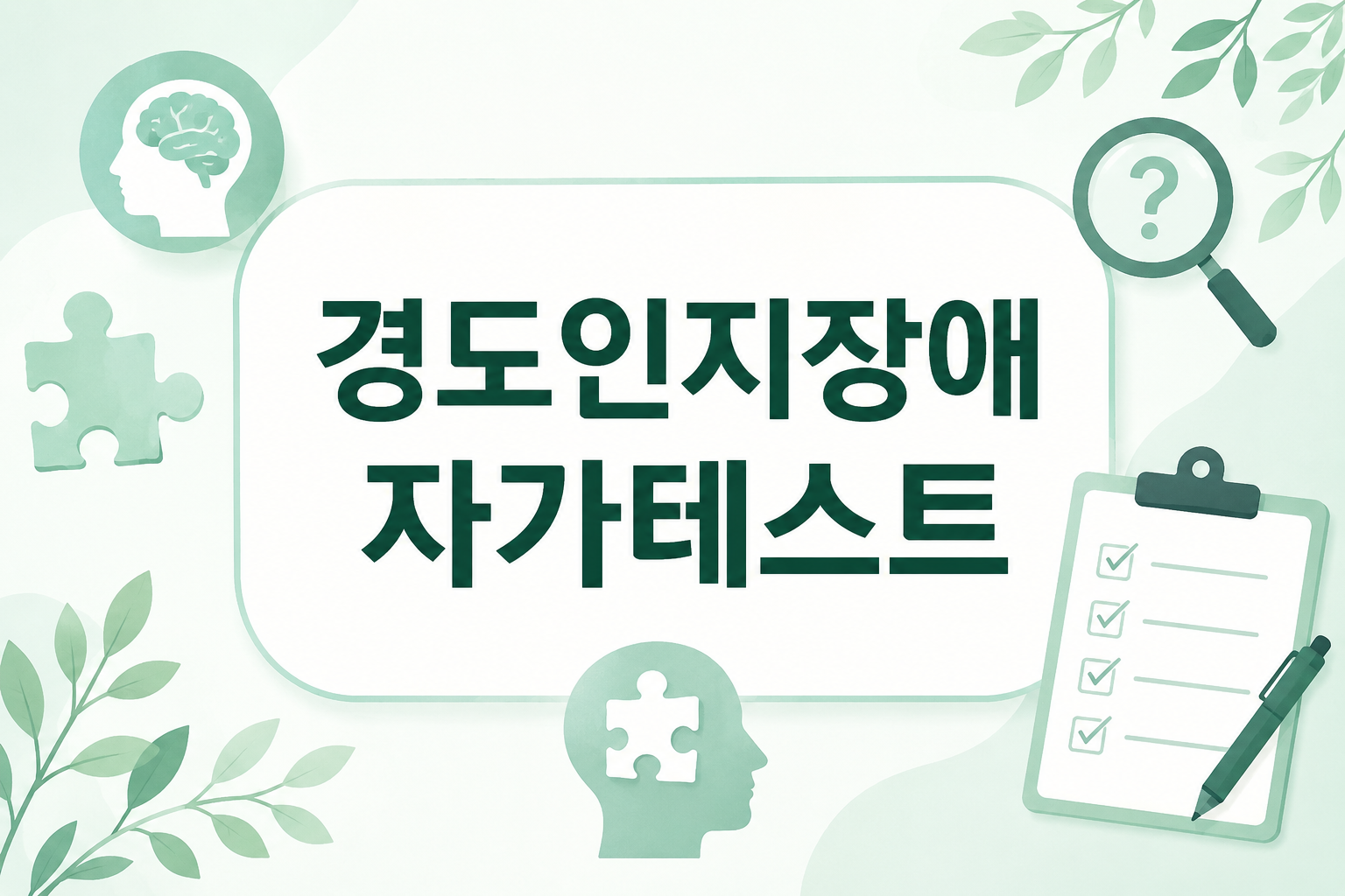 경도인지장애 자가테스트