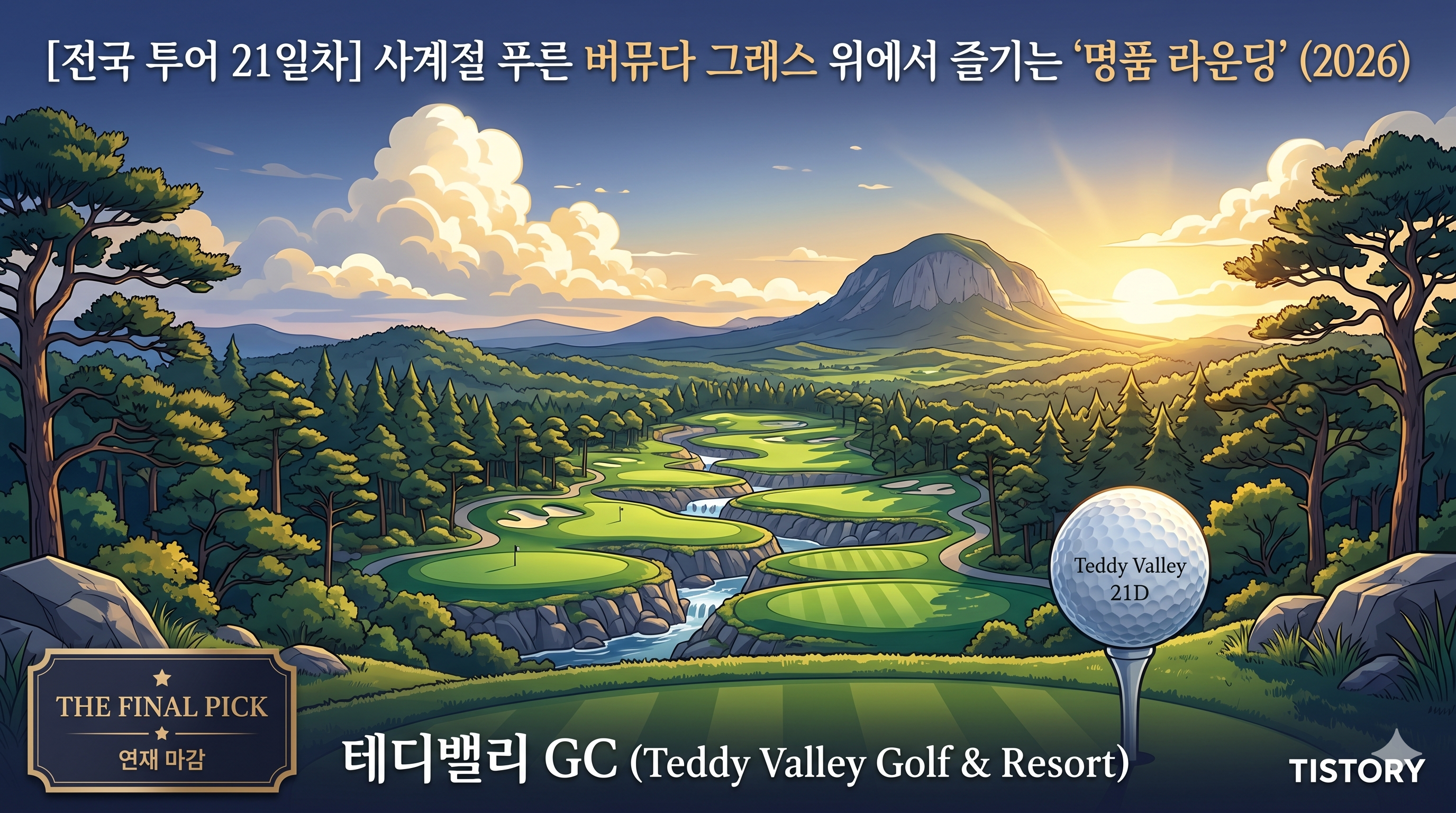 [전국 투어 21일차] 테디밸리 GC: 사계절 푸른 버뮤다 그래스 위에서 즐기는 '명품 라운딩' (2026)