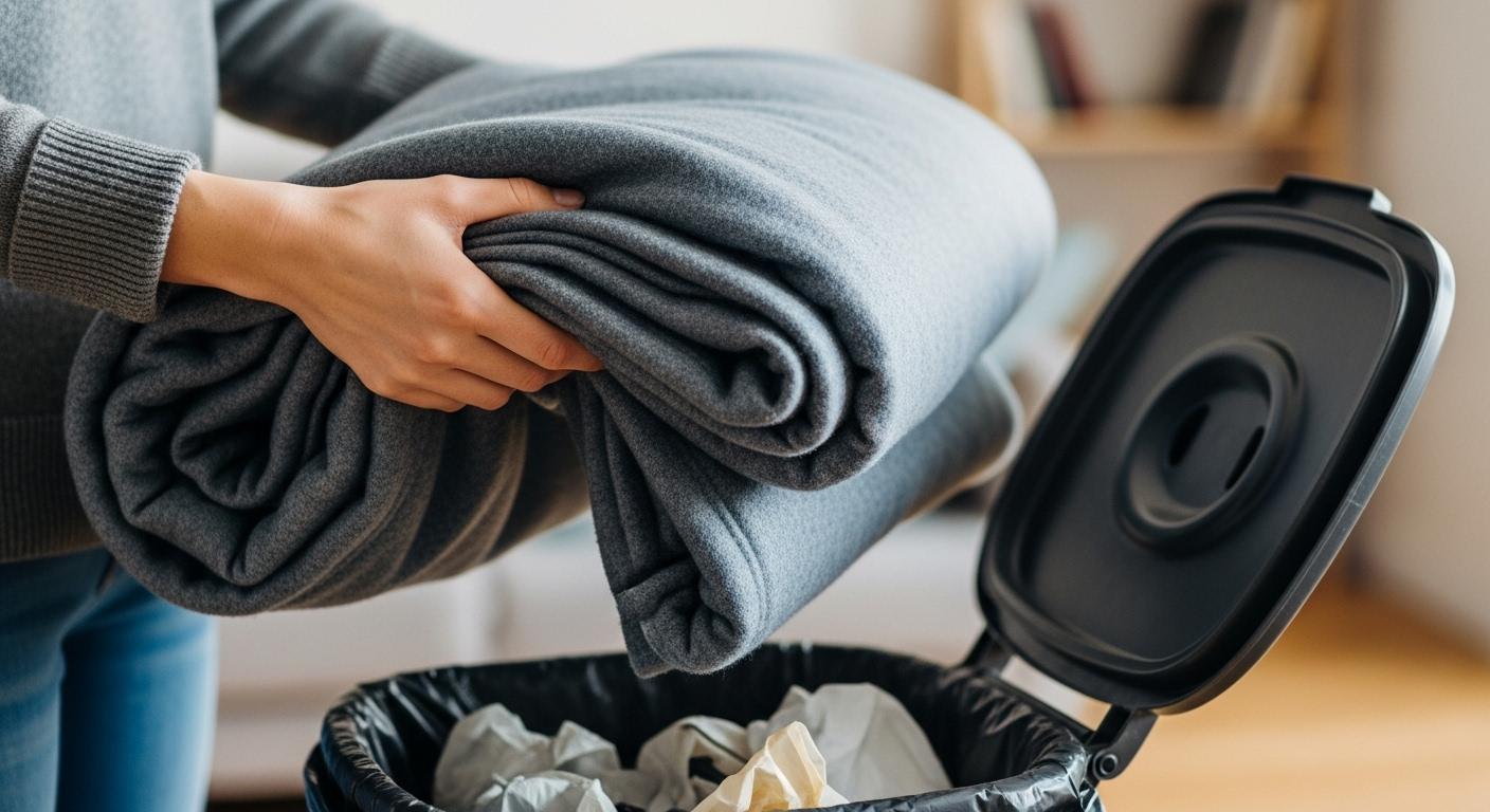 겨울이불 버리기