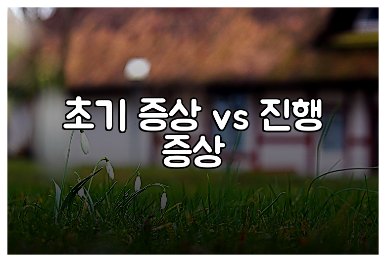 초기 증상 vs 진행 증상
