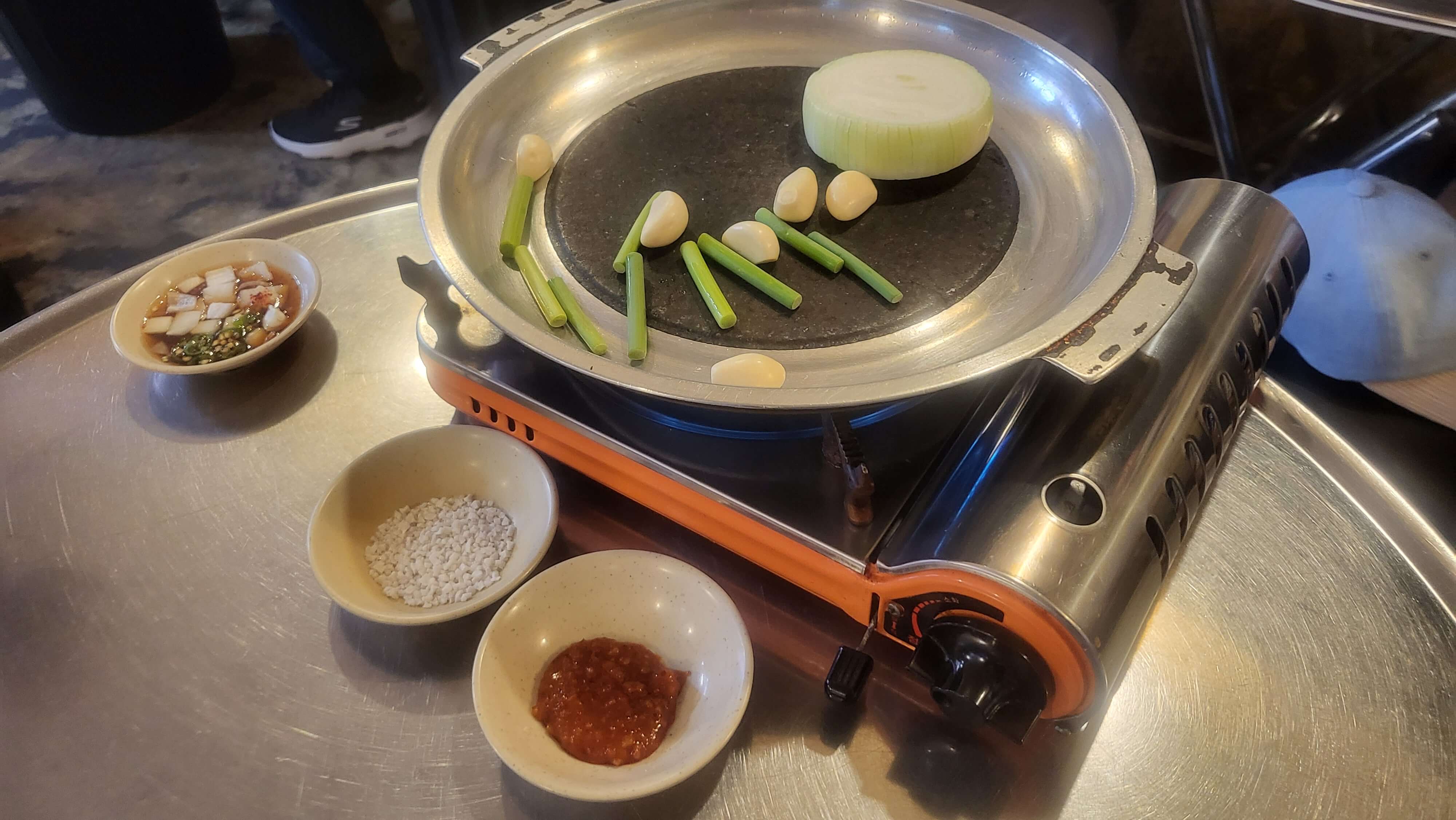 영동소금구이 기본상차림