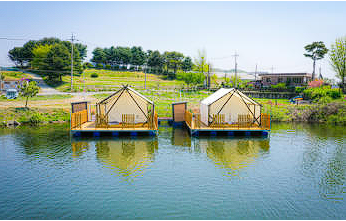 안성 동막골 빙어축제 수상 글램핑