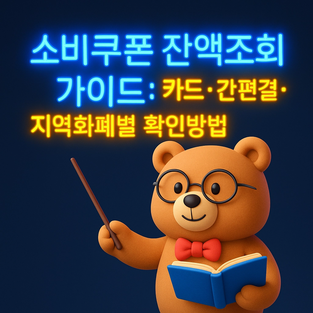 소비쿠폰 잔액조회 가이드 카드·간편결제·지역화폐별 확인방법