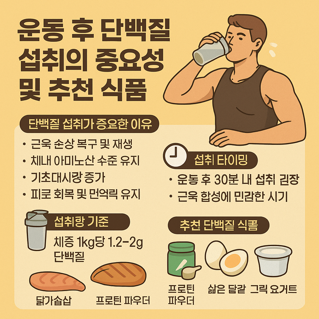 운동 후 단백질 섭취의 중요성