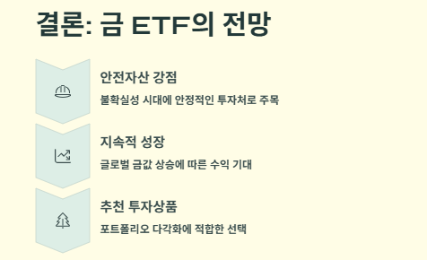 금 ETF 추천 TOP 5: 운영사,수익률,특징,투자전략