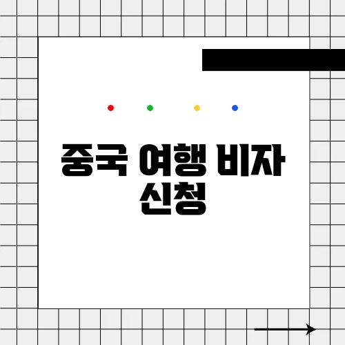 중국 여행 비자 신청
