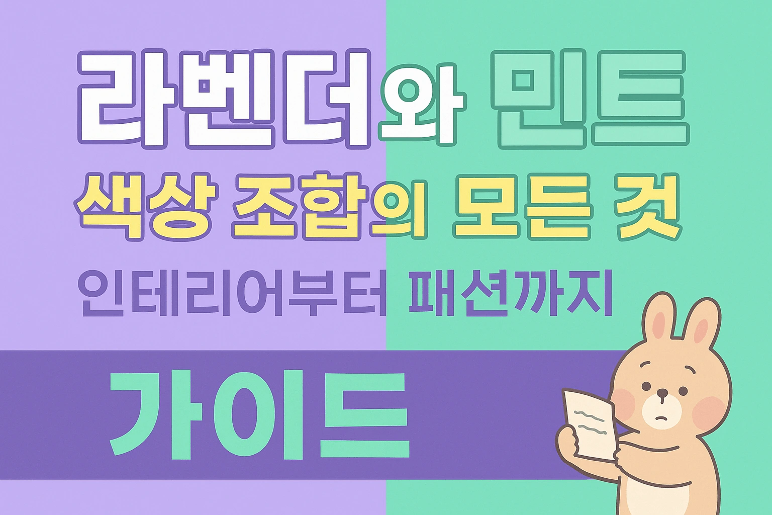 라벤더와 민트 색상 조합의 모든 것-인테리어부터 패션까지 가이드