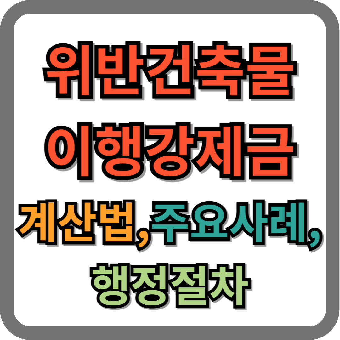 위반건축물 이행강제금 계산법, 주요 사례, 행정 절차