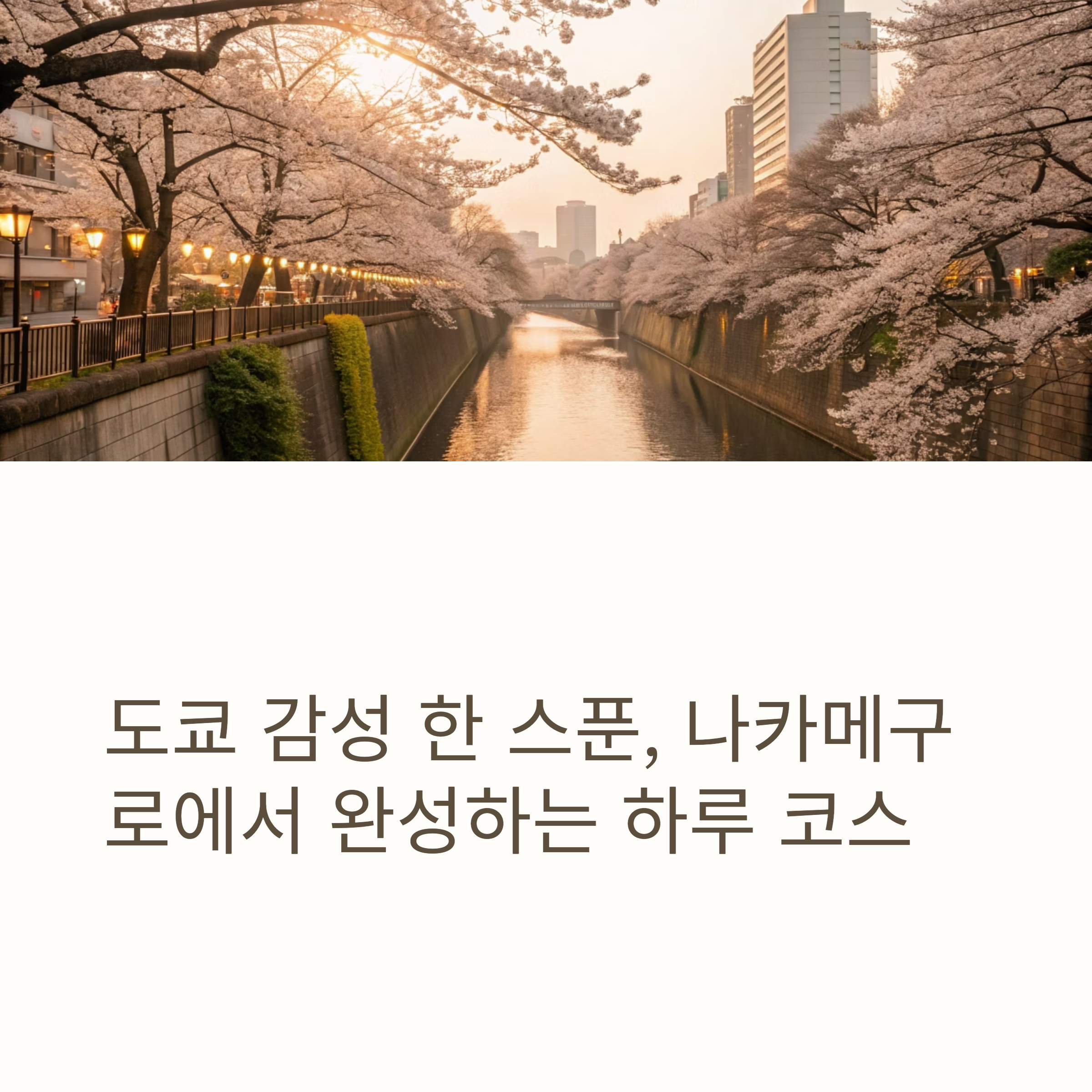 도쿄 감성 한 스푼, 나카메구로에서 완성하는 하루 코스