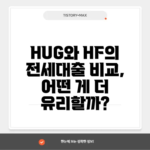 HUG와 HF의 전세대출 비교, 어떤 게 더 유리할까?