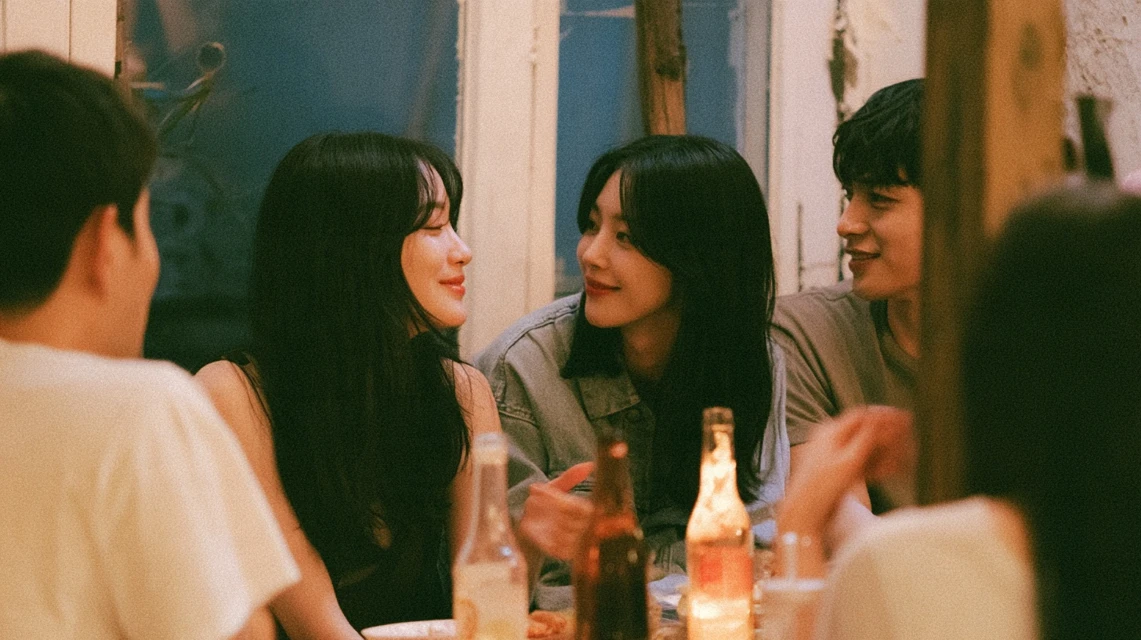 모임에서 편안하게 웃는 사람들