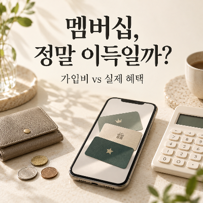 유료 멤버십 본전 계산, 가입비보다 혜택이 큰지 확인하는 방법