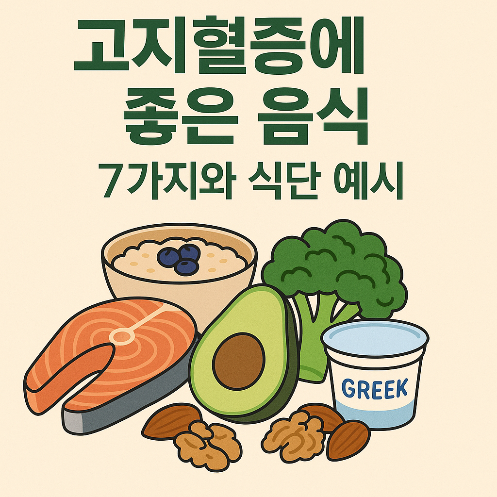 고지혈증에 좋은 음식 7가지와 식단