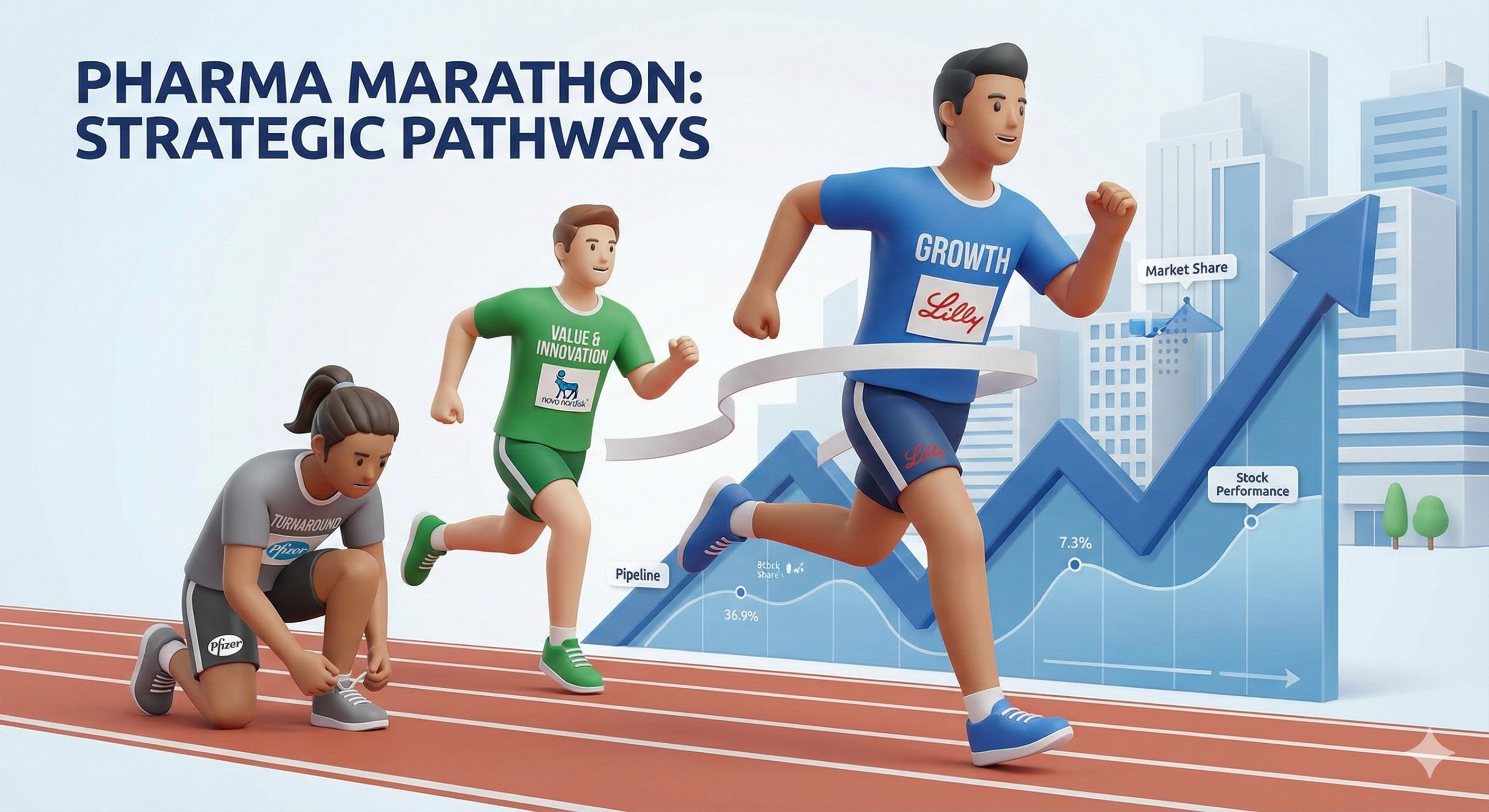 일라이릴리, 노보 노디스크, 화이자 벨류에시션 사진