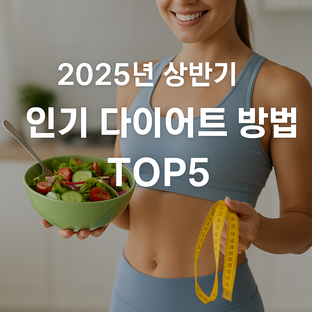 2025년 상반기 인기 다이어트 방법 TOP5 (다이어트 트렌드, 식단, 운동법)