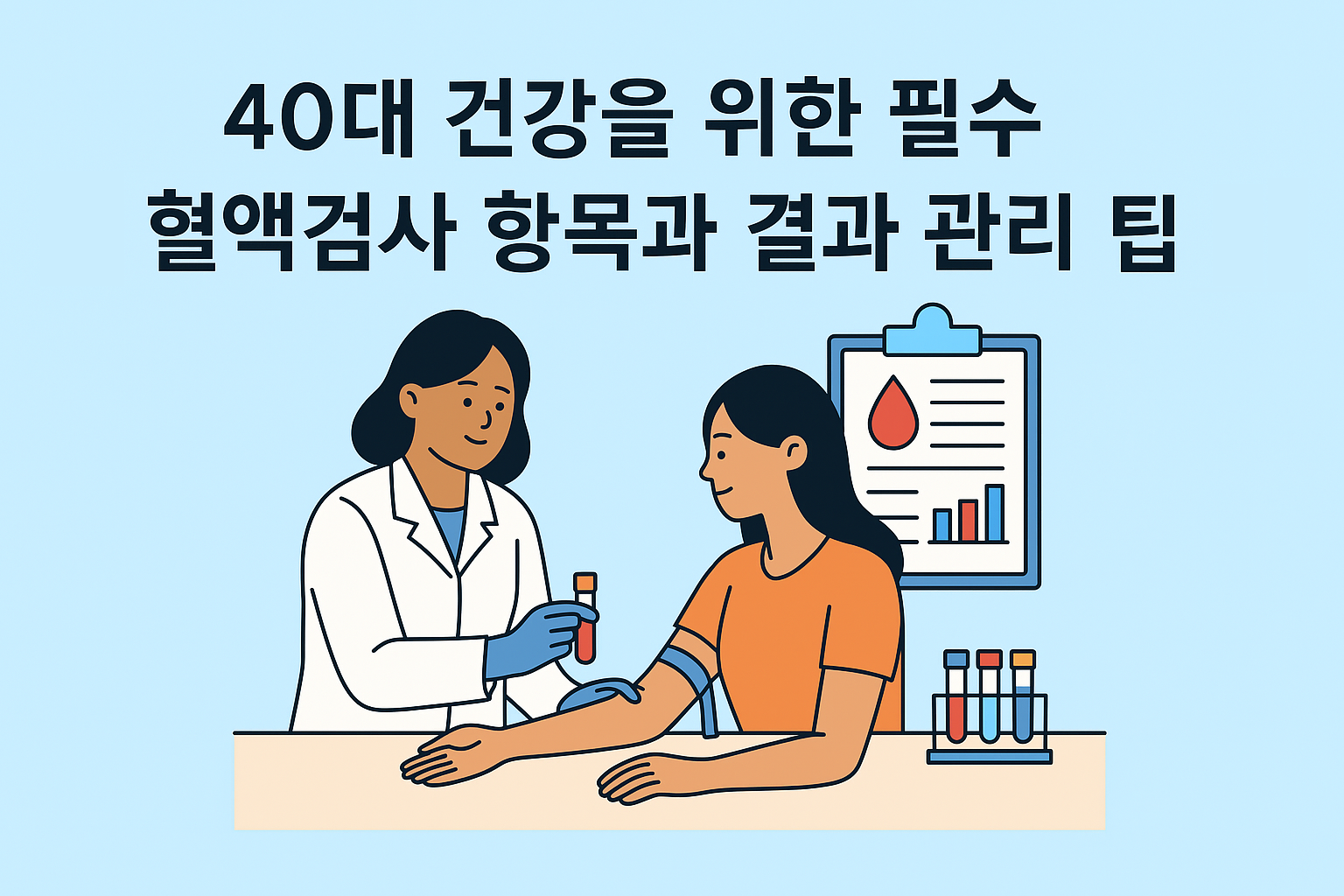 40대 건강을 위한 필수 혈액검사 항목과 결과 관리 팁