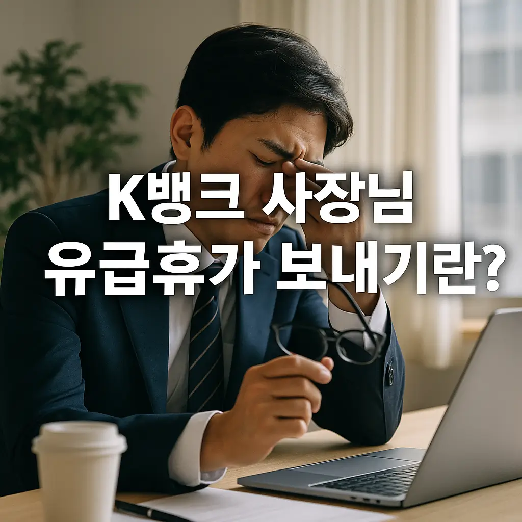 K뱅크 사장님 유급휴가 보내기