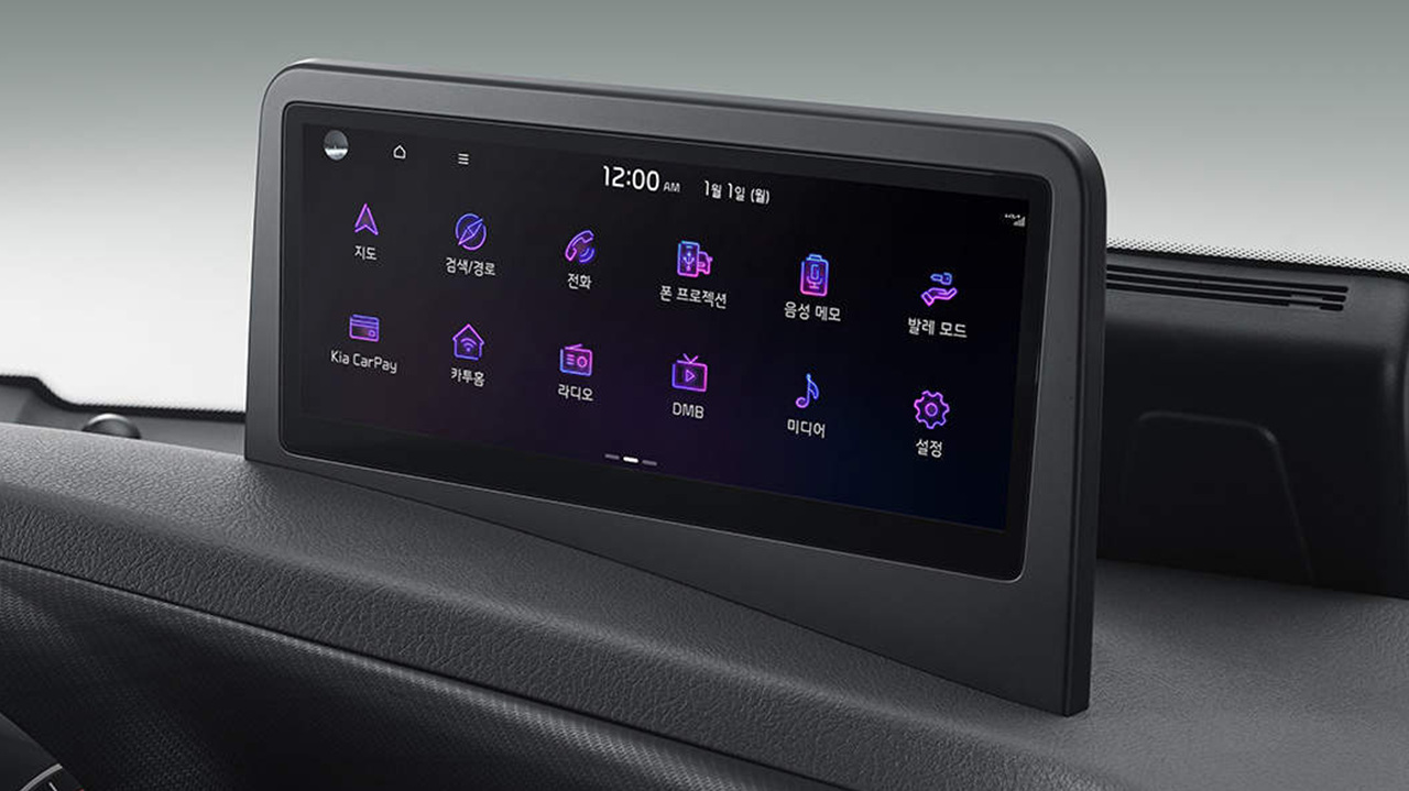 2024년형 봉고3 LPG 네비게이션 디스플레이