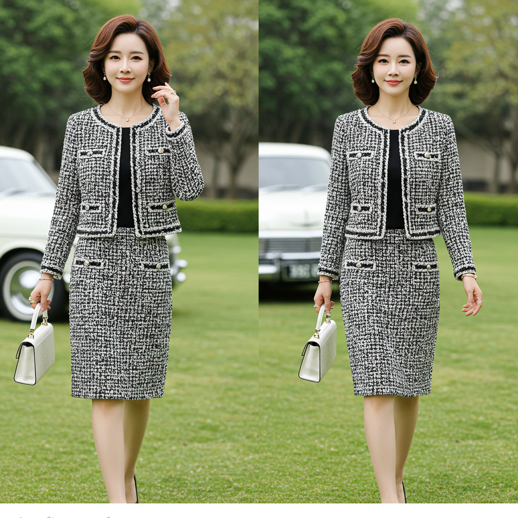 중년여성 데일리룩