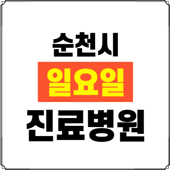 순천시 일요일 진료병원 찾기 ❘ 24시 휴일 주말 응급 야간 심야 문여는 병원